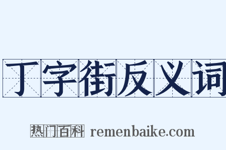 丁字街反义词是什么意思的图片